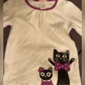 Gymboree black cats Halloween shirt! 4T